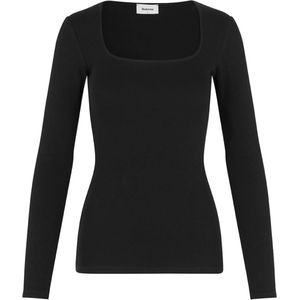 Modström T-shirt zwart (Maat: S) - Effen - Halslijn: Vierkante hals,