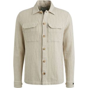 Cast Iron Overhemd lange mouw beige (Maat: L) - Streep