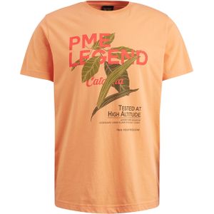 PME Legend T-shirt oranje (Maat: XL) - Tekst - Halslijn: Ronde hals,