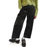 Freequent - FQVeggy - Imitatieleer Broek - Zwart - Wijde Pijpen