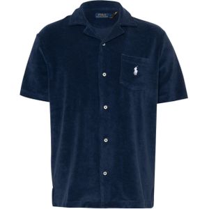 Ralph Lauren Overhemd korte mouw blauw (Maat: L)