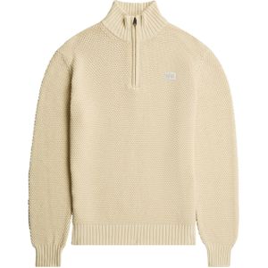 Honey Comb Structure Skipper Knit - Wit - Heren