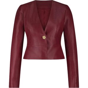 Nikkie - Lamia Top - Bordeaux - Effen - V-hals