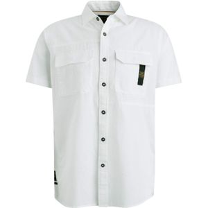 PME Legend Overhemd korte mouw wit (Maat: M) - Effen