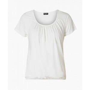 Base Level Curvy T-shirt wit (Maat: 44) - Effen - Halslijn: Ronde hals,