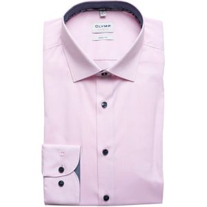 Olymp Level 5 Overhemd lange mouw roze (Maat: 40) - Effen