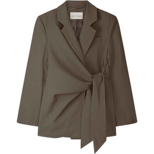 Club L'Avenir Dames blazer bruin (Maat: S) - Effen