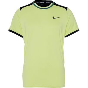 Nike T-shirt geel (Maat: M) - Effen - Halslijn: Ronde hals,