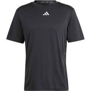 Adidas T-shirt zwart (Maat: S) - Effen - Halslijn: Ronde hals,