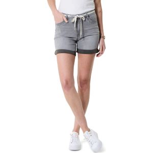 Geisha Shorts jogdenim + belt grijs (Maat: XL)