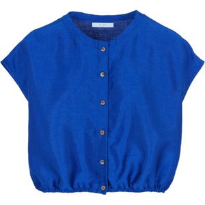 By Bar Blouse blauw (Maat: L) - Effen - Halslijn: Ronde hals,