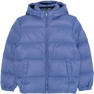 Tommy Hilfiger - Gewatteerde Jas - Saffier - Tussenjas - Afneembare Capuchon
