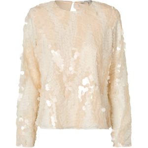 Second Female Dames blouse ecru (Maat: XS) - Halslijn: Ronde hals,