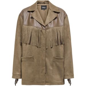 Only - Onlfrange Life - Jas - Cub - Imitatieleer met Franjes