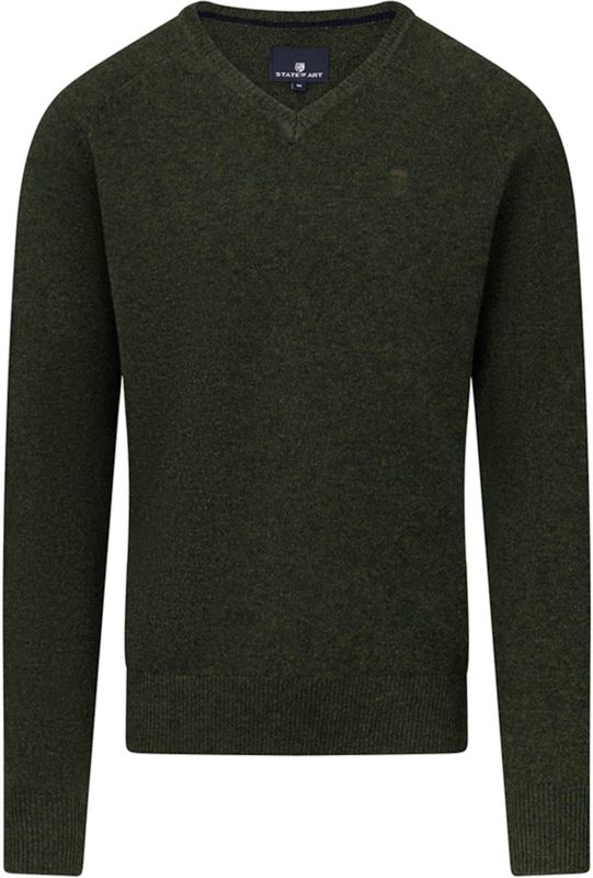 State of Art - Trui V-Neck - Groen - Pullovers