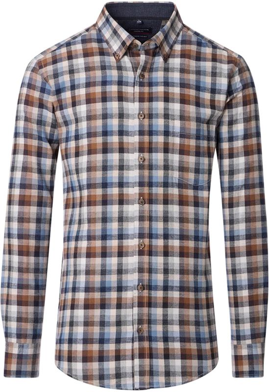 Casamoda - Casual Hemd Lange Mouw - Grijs - B.D. Casual Fit 454488200/750