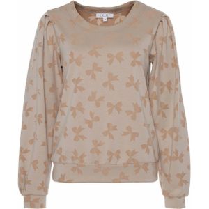 Enjoy Top beige (Maat: L) - Halslijn: Ronde hals,