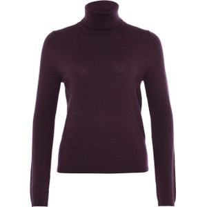 LUISA CERANO Dames coltrui bordeaux (Maat: 36) - Effen - Halslijn: Col,