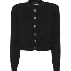 ROTATE Dames vest blauw (Maat: S) - Effen - Halslijn: Ronde hals,