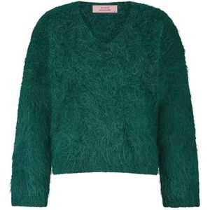 Studio Anneloes Dames trui groen (Maat: XS) - Effen - Halslijn: V-hals,