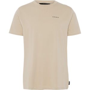 Airforce T-shirt beige (Maat: S) - Tekst - Halslijn: Ronde hals,
