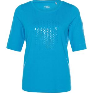Sommermann T-shirt blauw (Maat: 48) - Effen - Halslijn: Ronde hals,