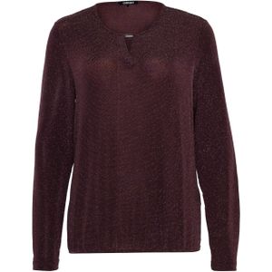 Olsen Longsleeve bordeaux (Maat: 36) - Glitter - Halslijn: Ronde hals,