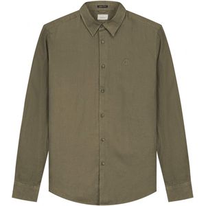 Dstrezzed Overhemd lange mouw groen (Maat: L) - Effen