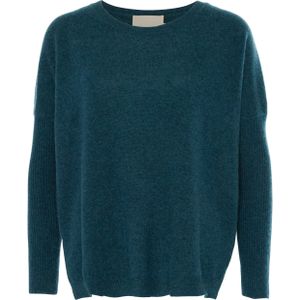 Absolut Cashmere Trui groen (Maat: S) - Effen - Halslijn: Ronde hals,