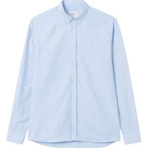Les deux Overhemd lange mouw blauw (Maat: XL) - Effen