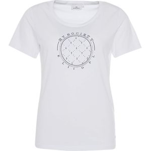 HV Society T-shirt wit (Maat: 40) - Fotoprint - Halslijn: Ronde hals,