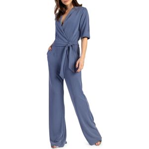 Aaiko RODAS MOD 120 jumpsuit blauw (Maat: XL) - Halslijn: Revers,