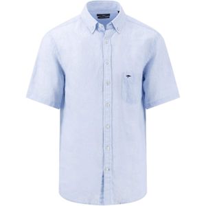 Fynch-Hatton Overhemd korte mouw blauw (Maat: 2XL)