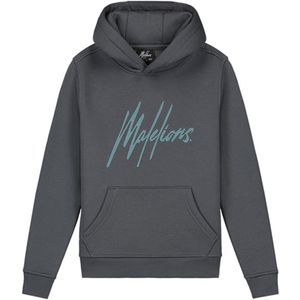 Malelions Hoodie grijs (Maat: 152) - Logo - Halslijn: Capuchon,