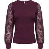 Only - ONLPERRY LIFE LS MIX O-NECK KNT - Trui - Winetasting - Slim Fit