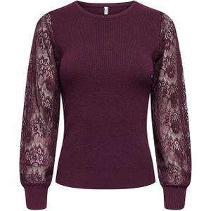 Only - ONLPERRY LIFE LS MIX O-NECK KNT - Trui - Winetasting - Slim Fit