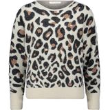 Betty & Co - Trui - Wit - Vleermuismouwen - Dierenprint