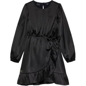 NIK & NIK Meisjes jurk zwart (Maat: 128) - Effen