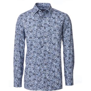 Casa Moda Overhemd blauw, Bedrukt