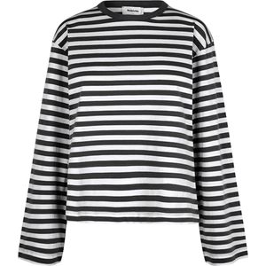 Modström T-shirt zwart (Maat: M) - Streep - Halslijn: Ronde hals,