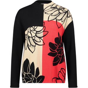 Betty Barclay - So Cosy Dames trui zwart (Maat: 38) - Halslijn: Opstaande kraag,