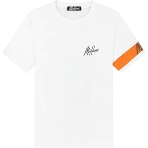 Malelions T-shirt wit (Maat: XL) - Tekst - Halslijn: Ronde hals,