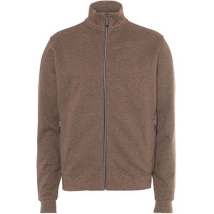 Baileys - Sweat Cardigan Zip - Bruin - Mélange - Opstaande Kraag