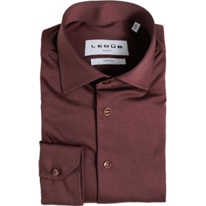 Ledub Heren overhemd extra lange mouw bordeaux (Maat: 38) - Effen