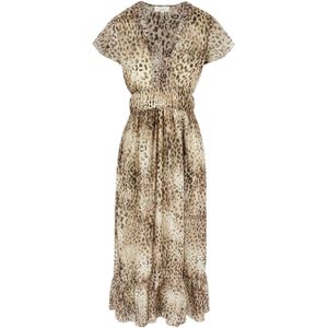 LolaLiza Jurk beige (Maat: 42) - Halslijn: V-hals,