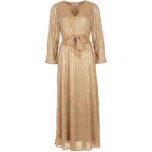 Freebird - Dames Jurk - Goud - Glitter - V-hals