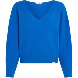 Penn & Ink N.Y. Dames trui blauw (Maat: XS) - Effen - Halslijn: V-hals,