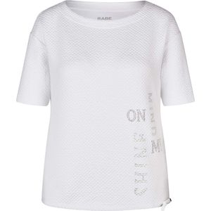 Rabe T-shirt ecru (Maat: 40) - Tekst - Halslijn: Ronde hals,