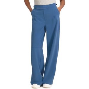 YAYA High waist wide leg trousers blauw (Maat: 34)