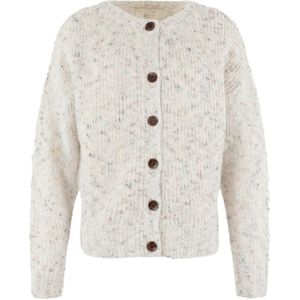 Moscow Dames vest ecru (Maat: XS) - Mélange - Halslijn: Ronde hals,